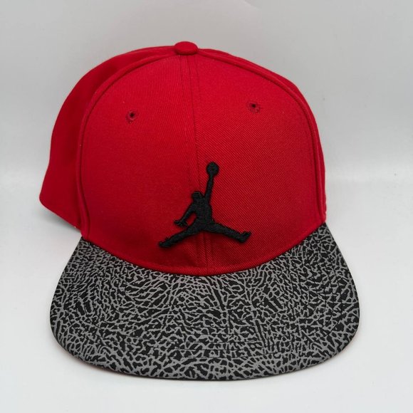 Air Jordan Red Black Jumpman Hat‎ Snapback Cap Men Used - Picture 1 of 7